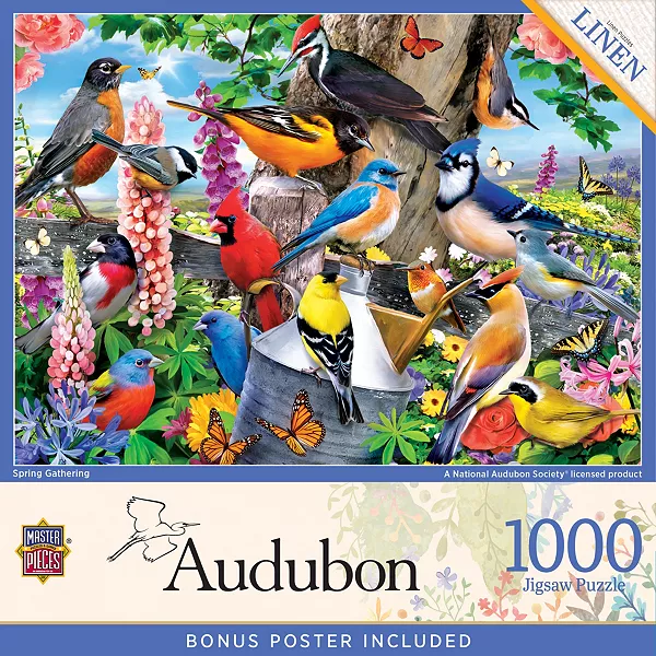 

Шедевры Одюбона - весенний сбор, пазл из 1000 деталей Masterpieces Puzzles, multicolor