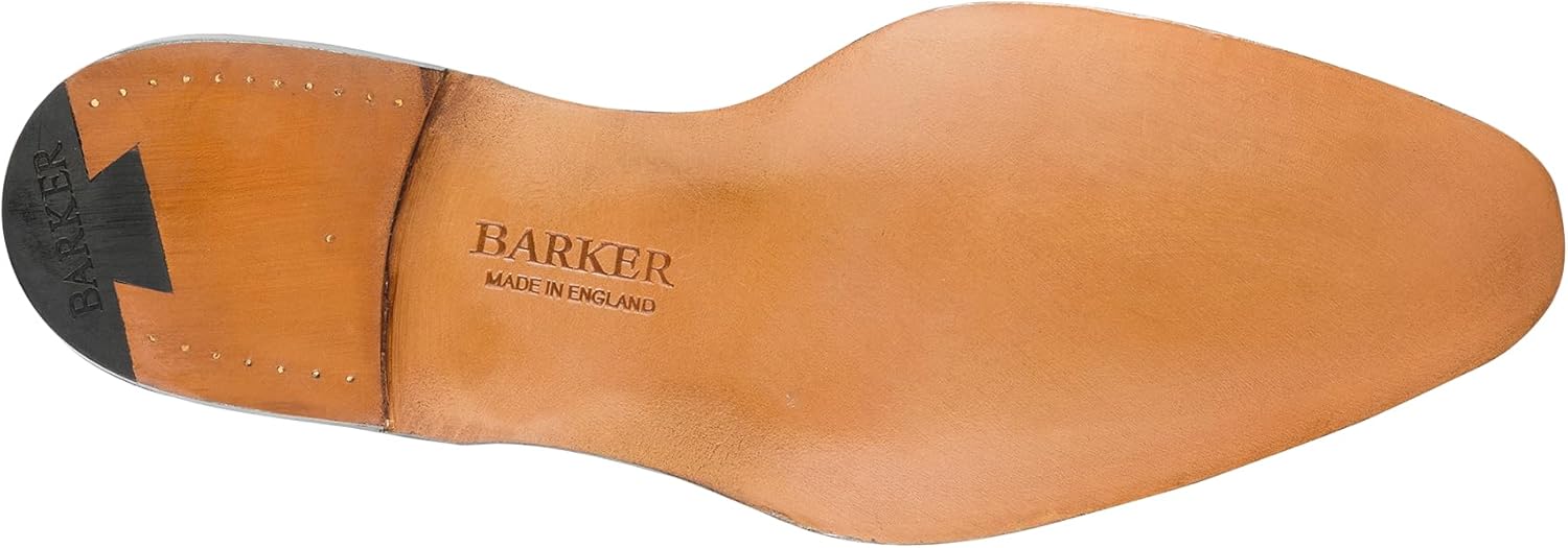 Мужские классические оксфорды из кожи ручной работы BARKER Goldington - Вечная элегантность и превосходное мастерство изготовления, для формальной и деловой одежды, черный — фото 4