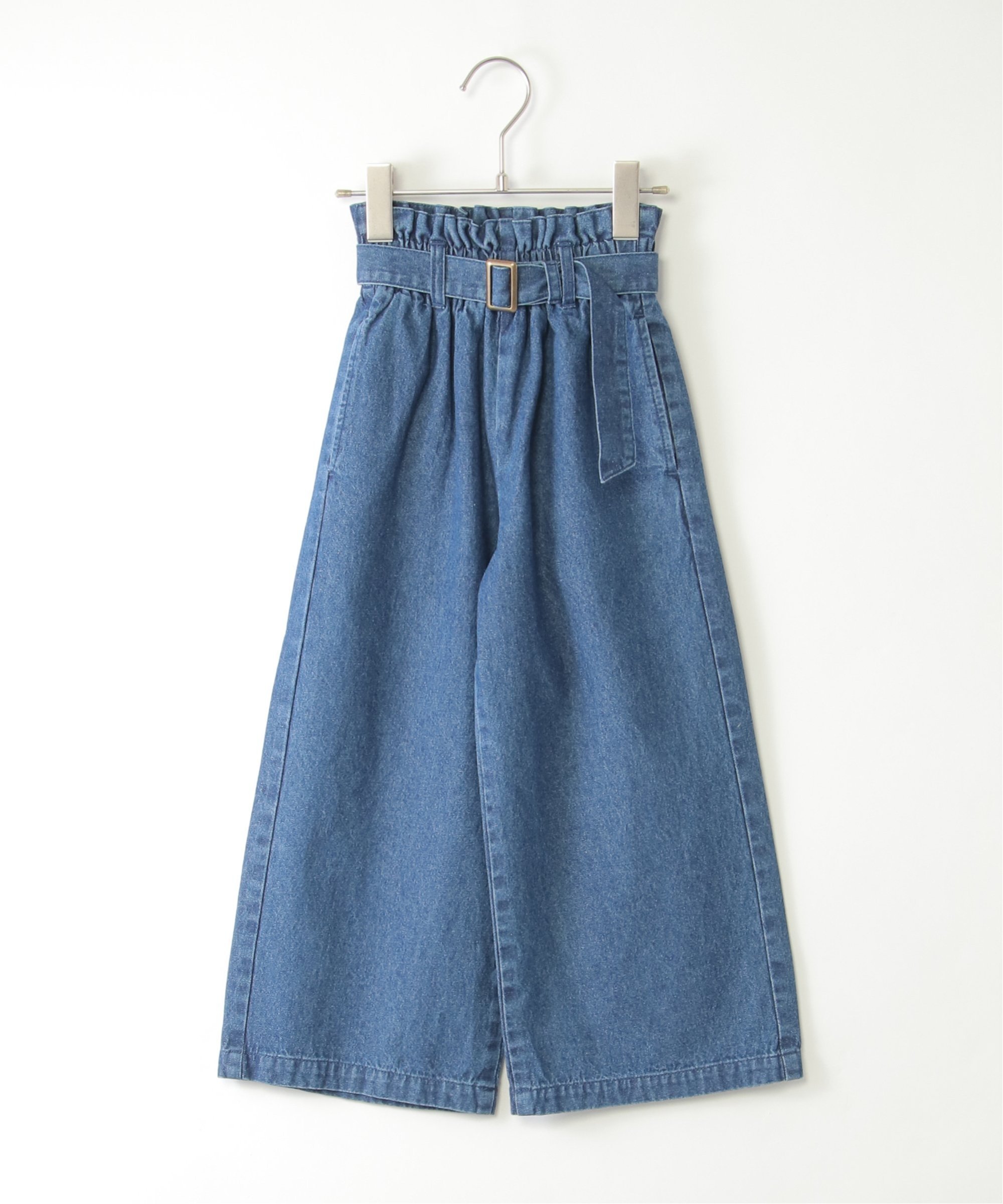 Широкие джинсовые брюки с поясом (120-160 см) Ikka, blue