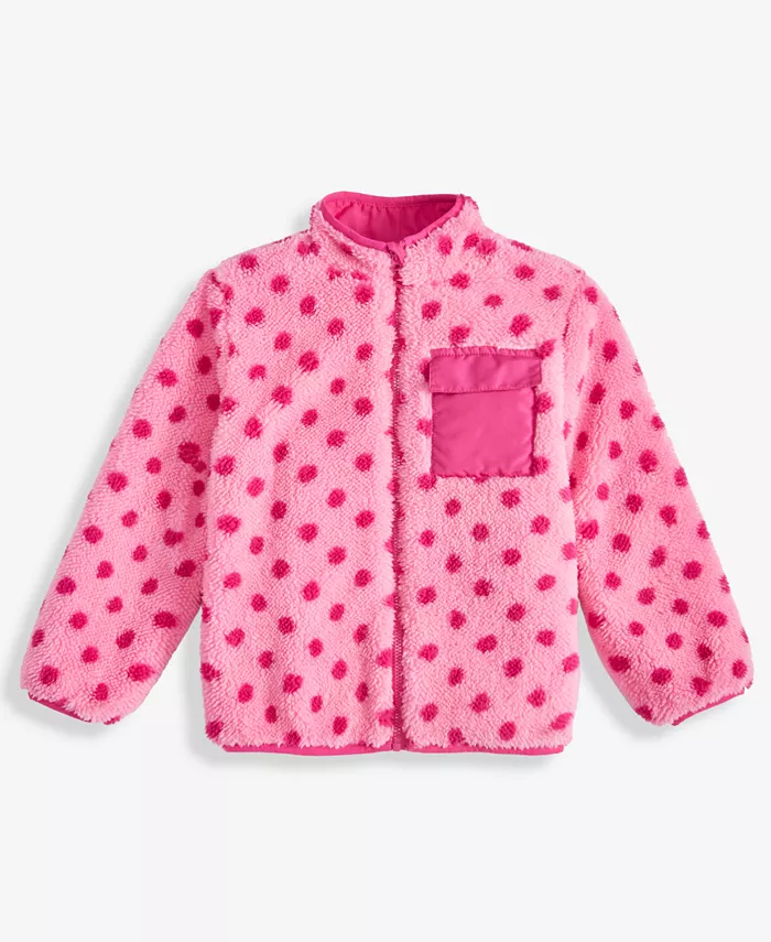 

Детская куртка с длинным рукавом и принтом в горошек для девочек 2T-4T Epic Threads, розовый