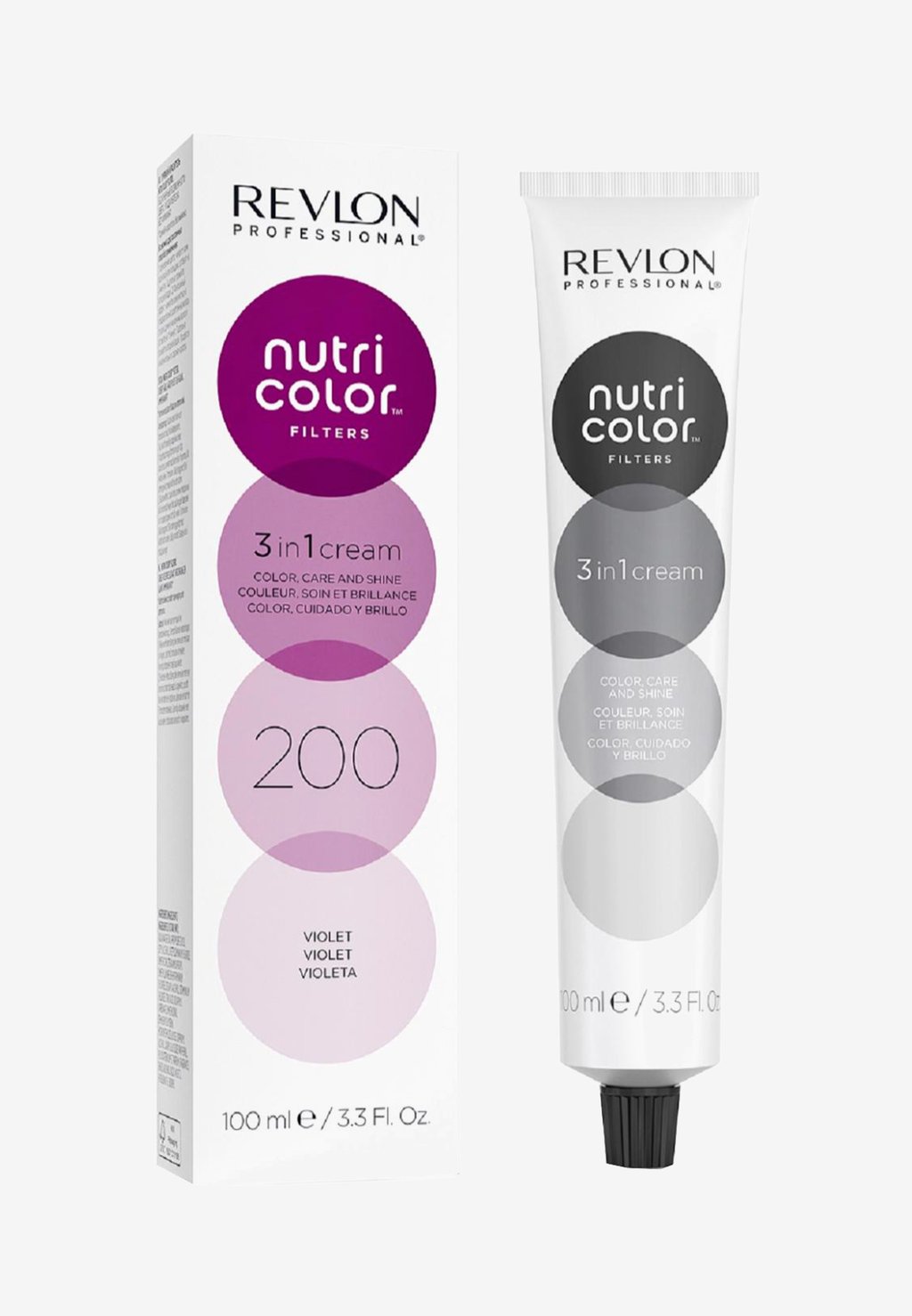 

Кондиционер Nutri Color Filters 3 In 1 Cream Color Care And Shine Semi Permanent Revlon Professional, цвет 200 violet