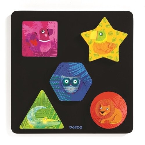 

Пазл Djeco, Geochic, Фигурки, 5 шт.