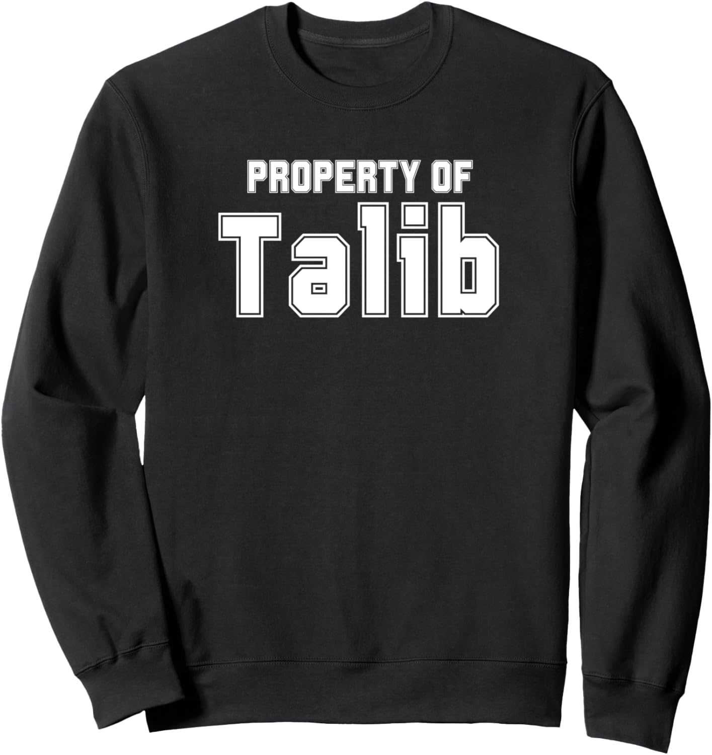 

TALIB Забавная толстовка с азиатским именем для мусульман. Подарок Funny Asian Name Gifts Property Of Co., черный