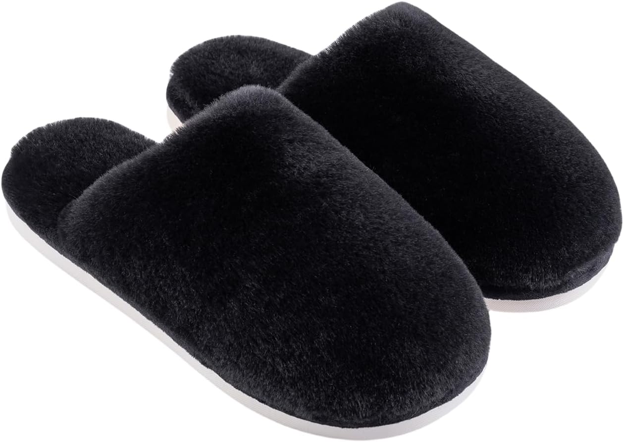 

Зимние тапочки для женщин и мужчин, пушистые, теплые, с мягкой подошвой, противоскользящие, с толстой подошвой, домашние тапочки, легкие, дышащие, для дома и улицы, сабо, унисекс Generic, черный