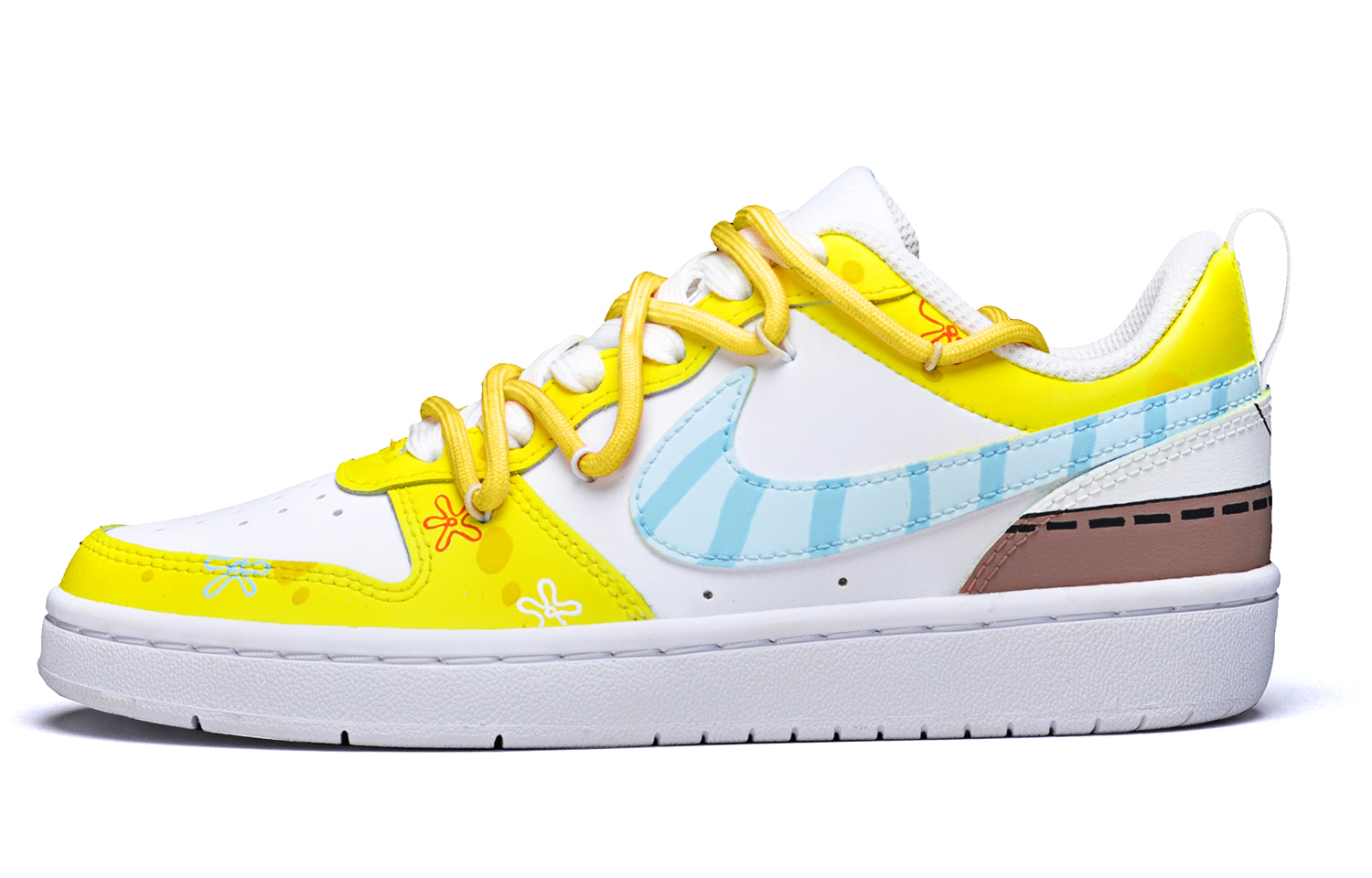 

Кроссовки Nike Court Borough Skateboarding Shoes Women's Low-top Yellow/blue, желтый