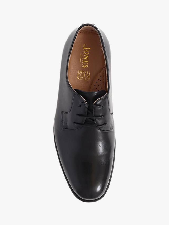 Манчестер дерби на шнуровке из кожи Wide Fit Jones Bootmaker, Black — фото 4
