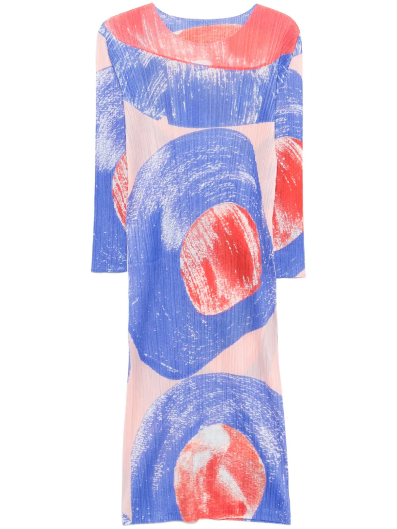 

Платье миди с подсветкой Pleats Please Issey Miyake, синий