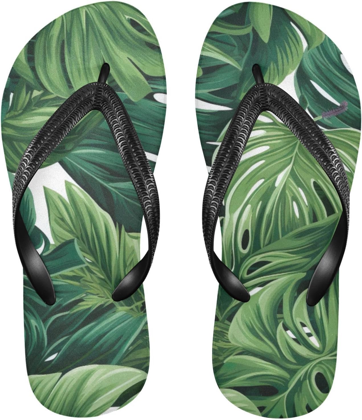 

Женские и мужские летние пляжные шлепанцы Palm Leaf с тропическим дизайном, для душа Kfbe