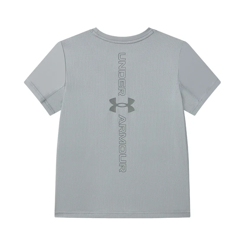 Футболка для тренировок подростковая быстросохнущая Under Armour, Gray[Quick Dry Breathable Antibacterial] — фото 3