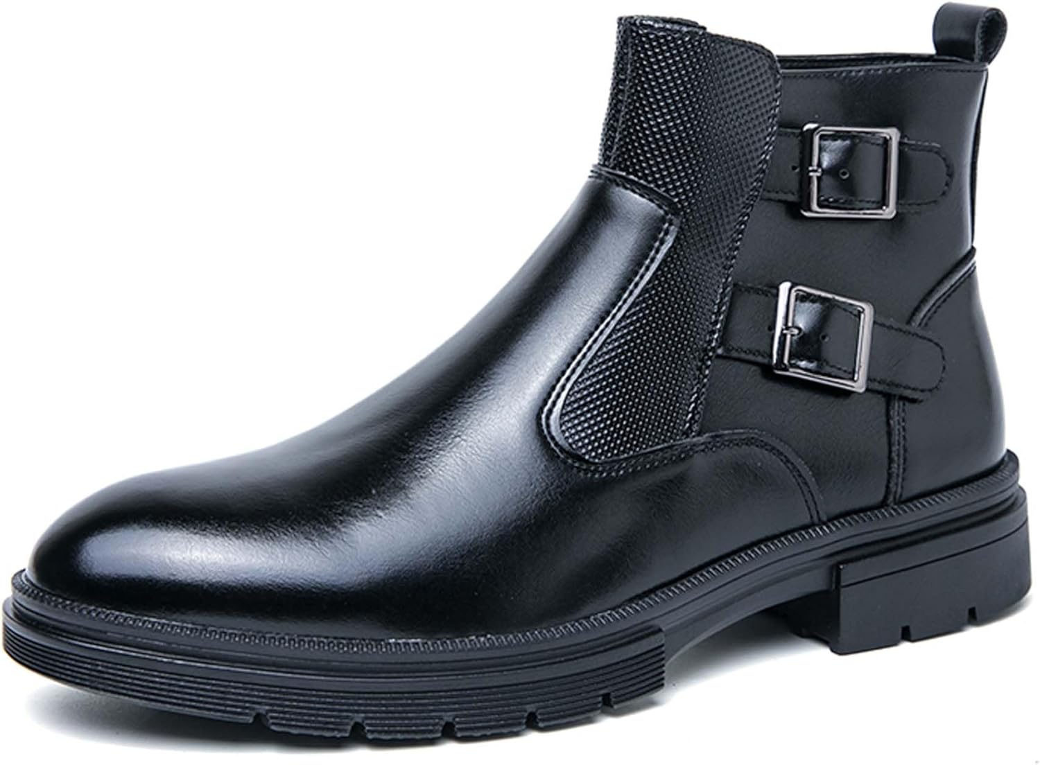 

Мужские ботинки Челси, мода, с двойной пряжкой, для бизнеса и повседневной носки, формальные ботинки, противоскользящие, с эффектом увеличения роста, для ходьбы, работы, офиса, свадеб, банкетов, костюмов, униформы, высокие кожаные туфли Generic,...