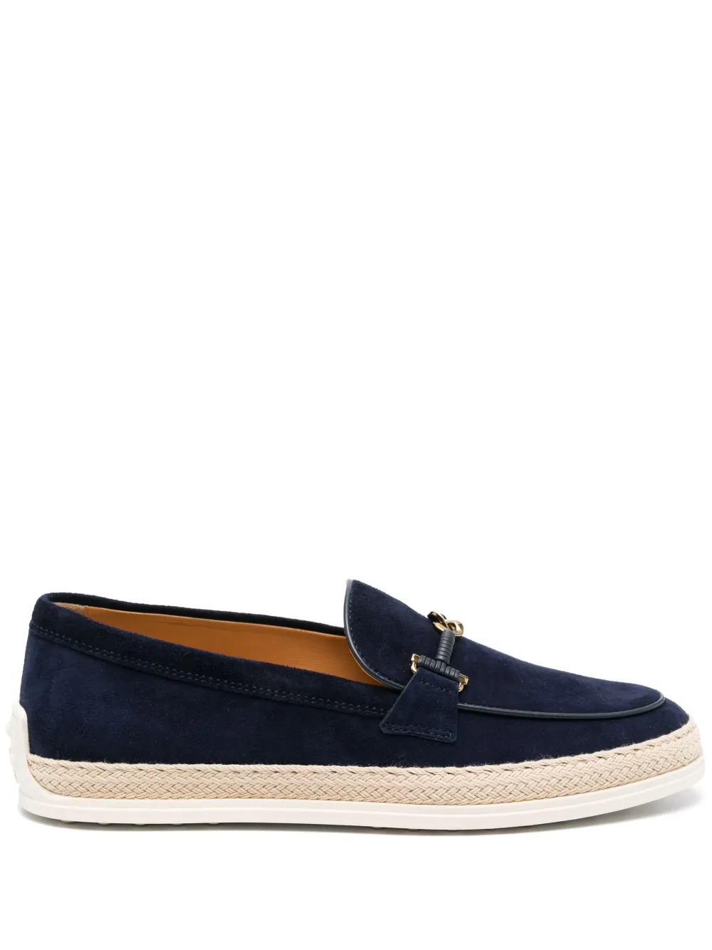 Лоферы на плетеной подошве TOD'S, синий