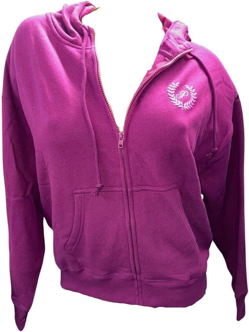 Victoria's Secret Pink Everyday Fleece Relaxed Full Zip Hoodie цвет Maroon/Burgundy New — фото 2