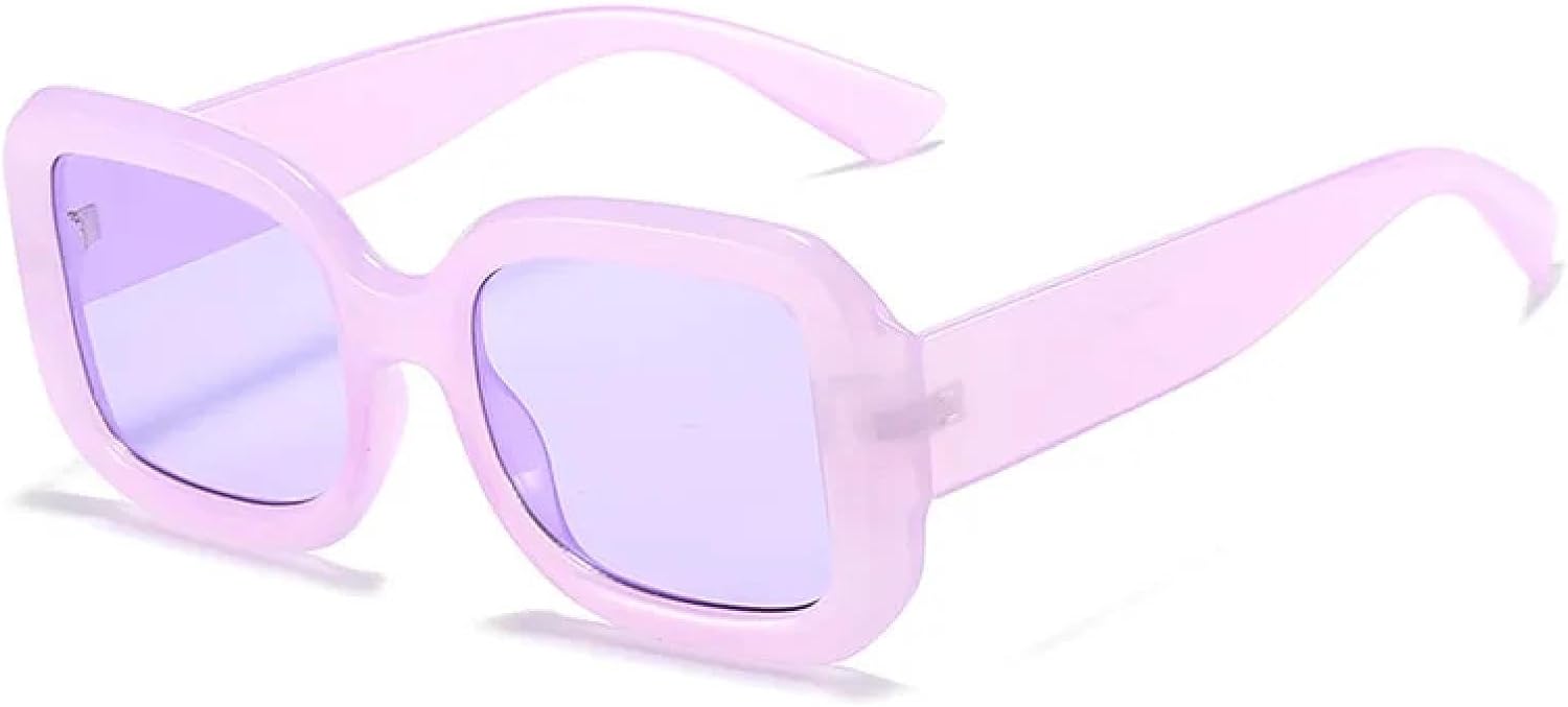 

Солнцезащитные очки с защитой от УФ-излучения UV400 | Панк-стиль, линзы с толстым градиентом | Для женщин и мужчин, для занятий спортом на открытом воздухе и вождения DSVIGF, C5purple-purple