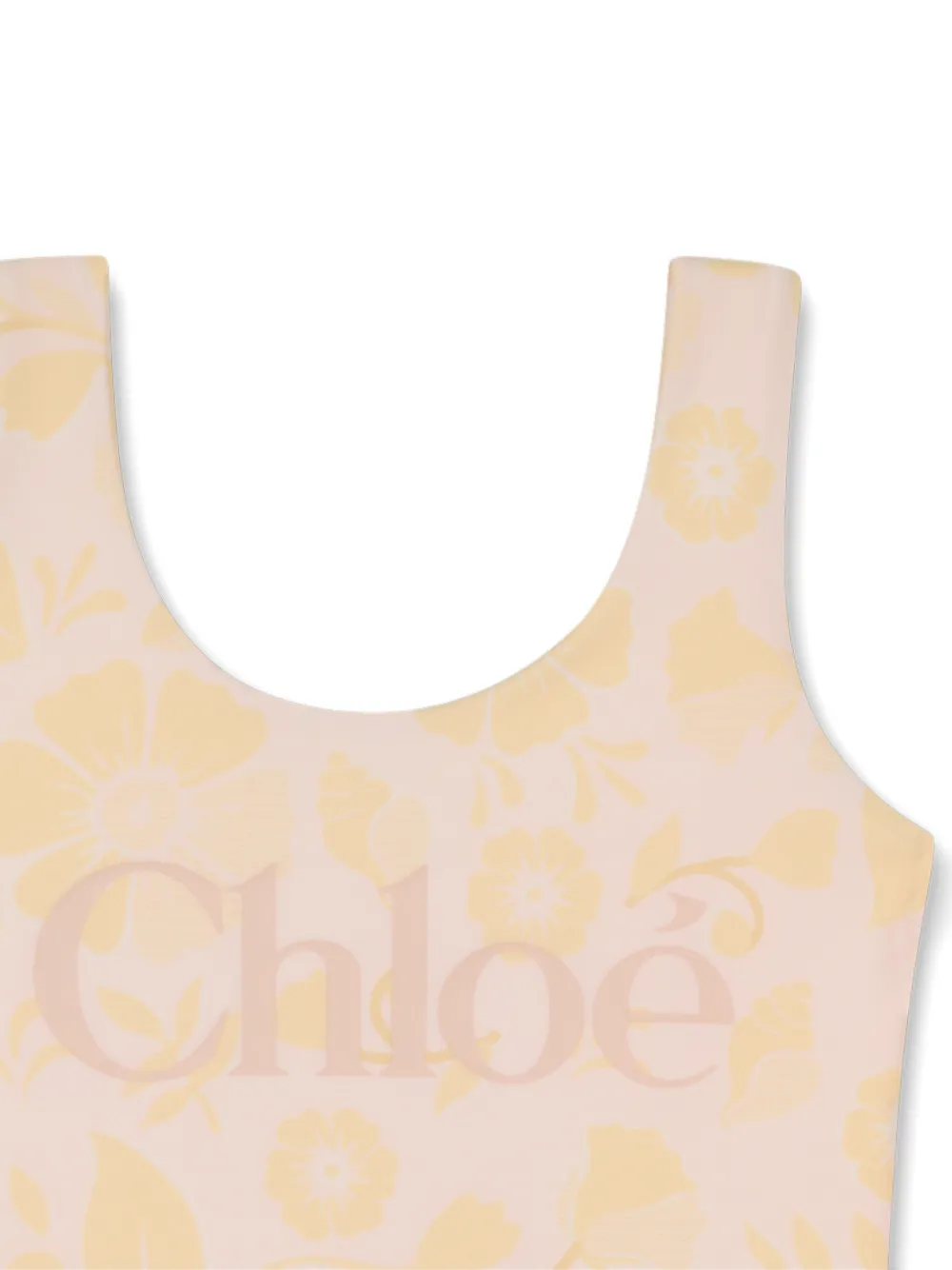 Купальник с цветочным принтом Chloé Kids, розовый — фото 3