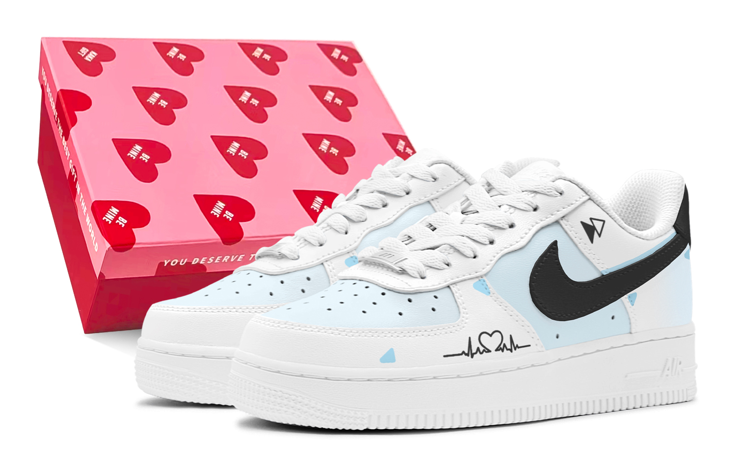

Nike Кроссовки Air Force 1 Punk Pulse Low Top для скейтбординга, мужские, светло-голубые