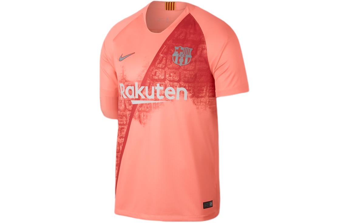 Футболка Nike Barcelona унисекс оранжево-красная — фото 2