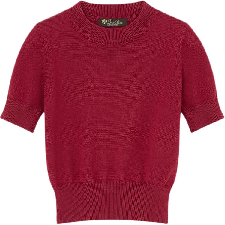 

Детский свитер с круглым вырезом Moderate Loro Piana, rural красный