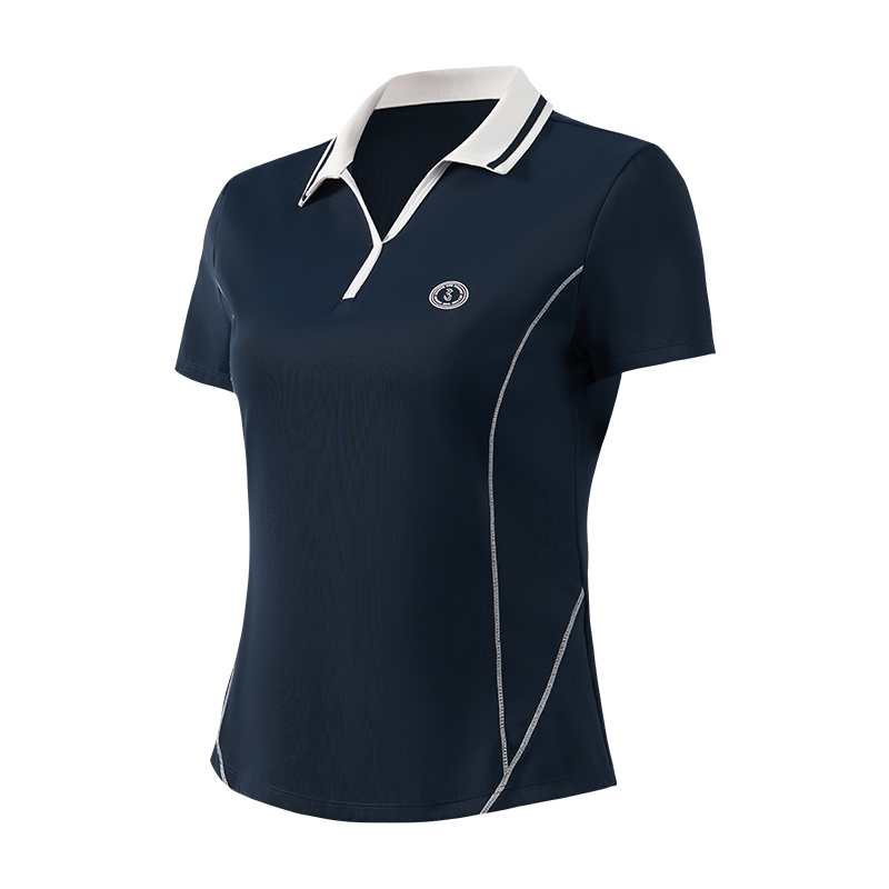 

Футболка для йоги с лацканом Women's Lapel 361°, vintage синий