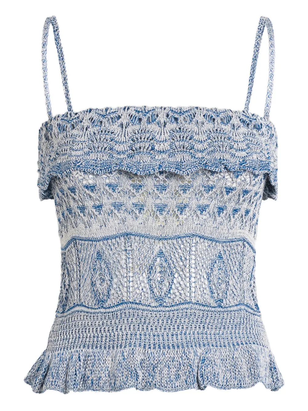 Топ с оборками Etro, синий