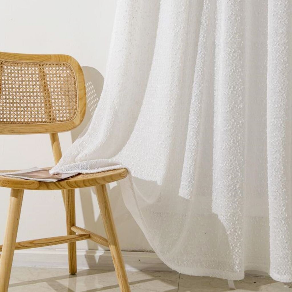 

Флисовая занавеска Moritz из синели 56 x 185 см, белая/серебристая/зеленая пестрая дверная занавеска для защиты от мух, защита от насекомых для кемпинговых караванов BTTO, белый