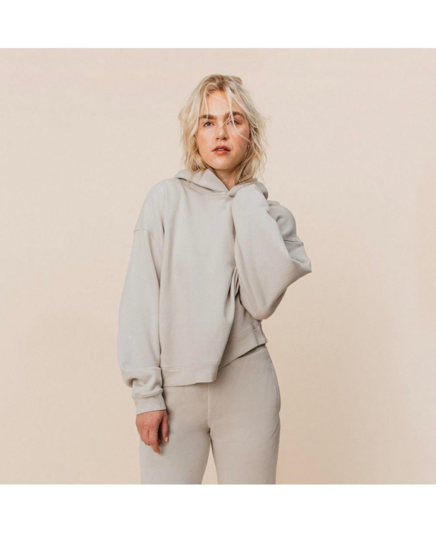 

Толстовка-бюстгальтер большого размера из органического хлопка, модель "Оверсайз" Ocio, Stone