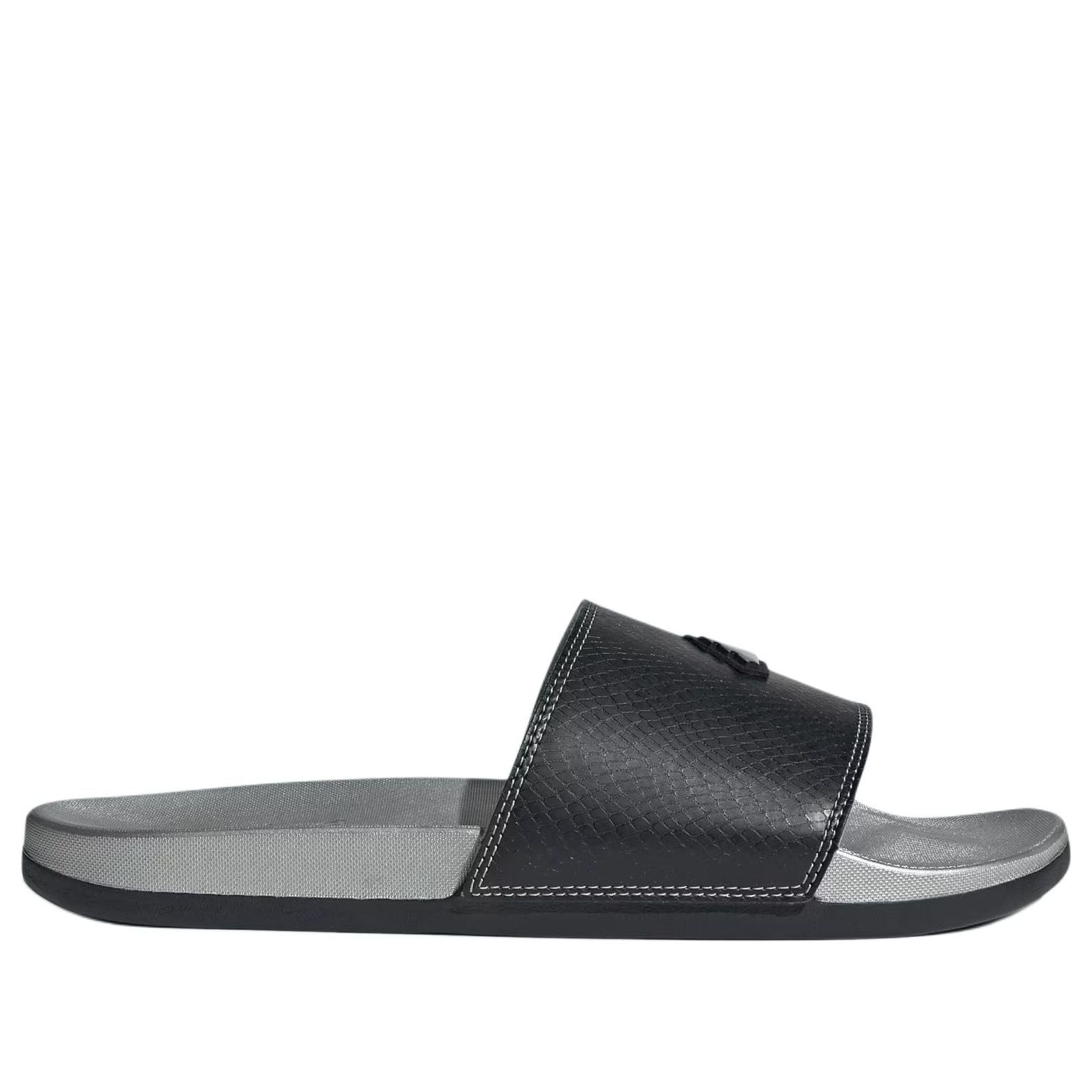 Шлепанцы adidas Adilette Comfort Slides ' Black Silver Metallic' — фото 2