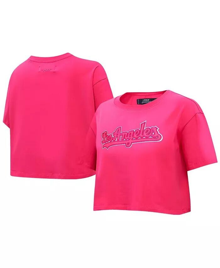 

Женская розовая футболка Los Angeles Dodgers Triple Pink прямоугольной формы с короткими рукавами Pro Standard