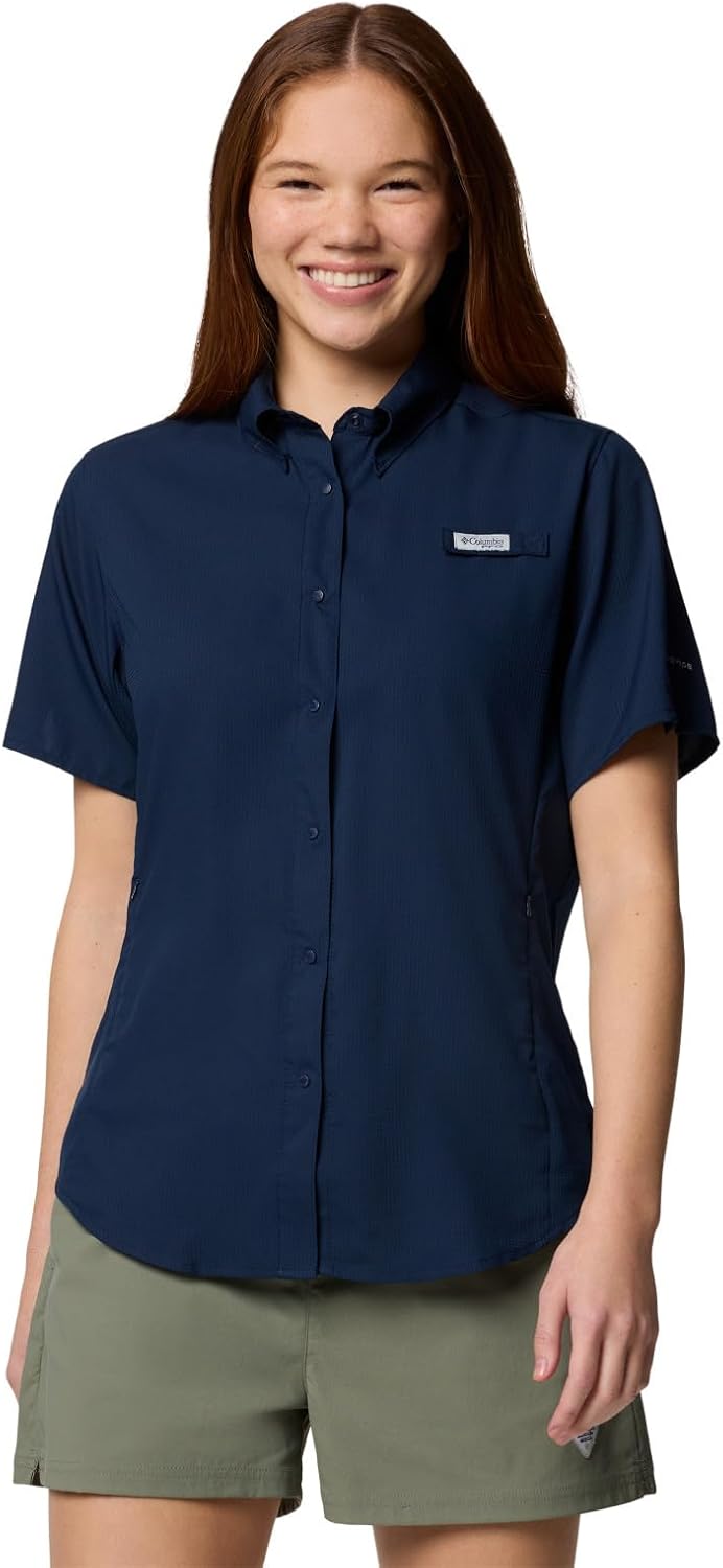 

Columbia Women's PFG Tamiami II рубашка с коротким рукавом, Collegiate Navy