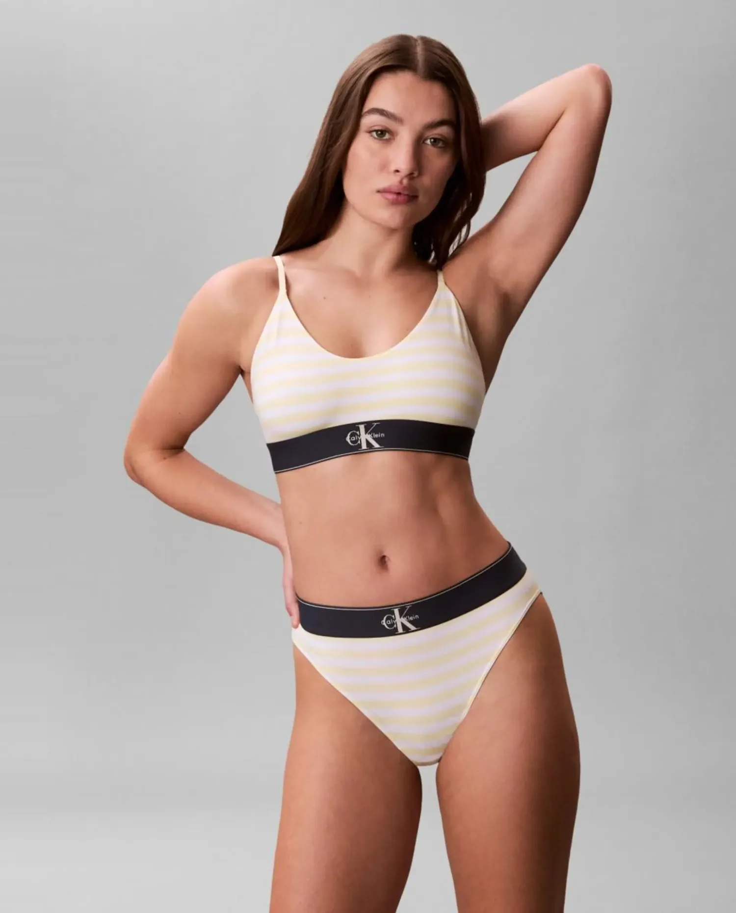 Бюстгальтер без чашек CK GRAPHIC Calvin Klein, желтый — фото 3