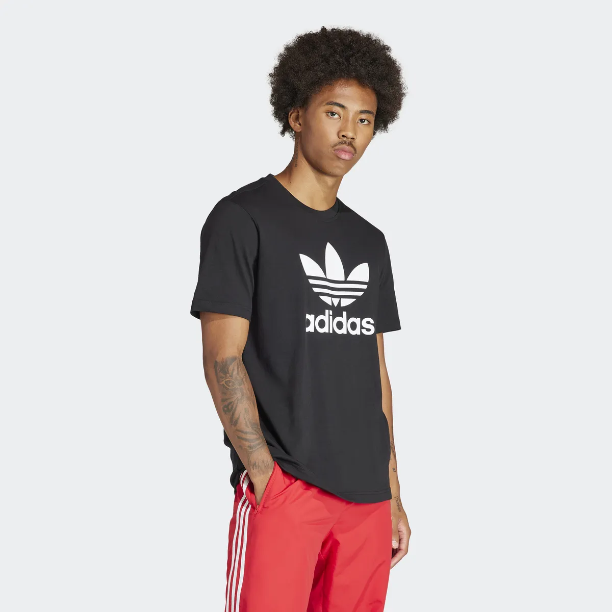 Футболка Adidas Originals "ФУТБОЛКА TREFOIL", черный — фото 3