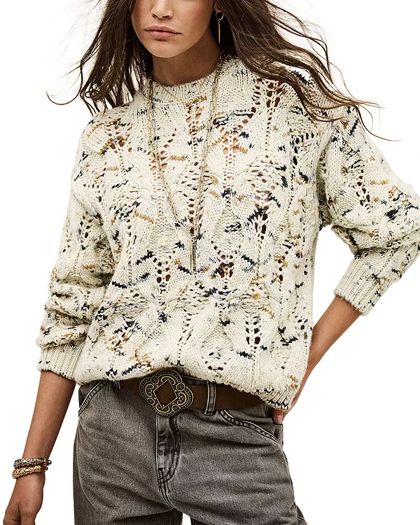 

Свитер Pull Rave из шерсти с круглым вырезом и косами Ba&Sh, мультиколор