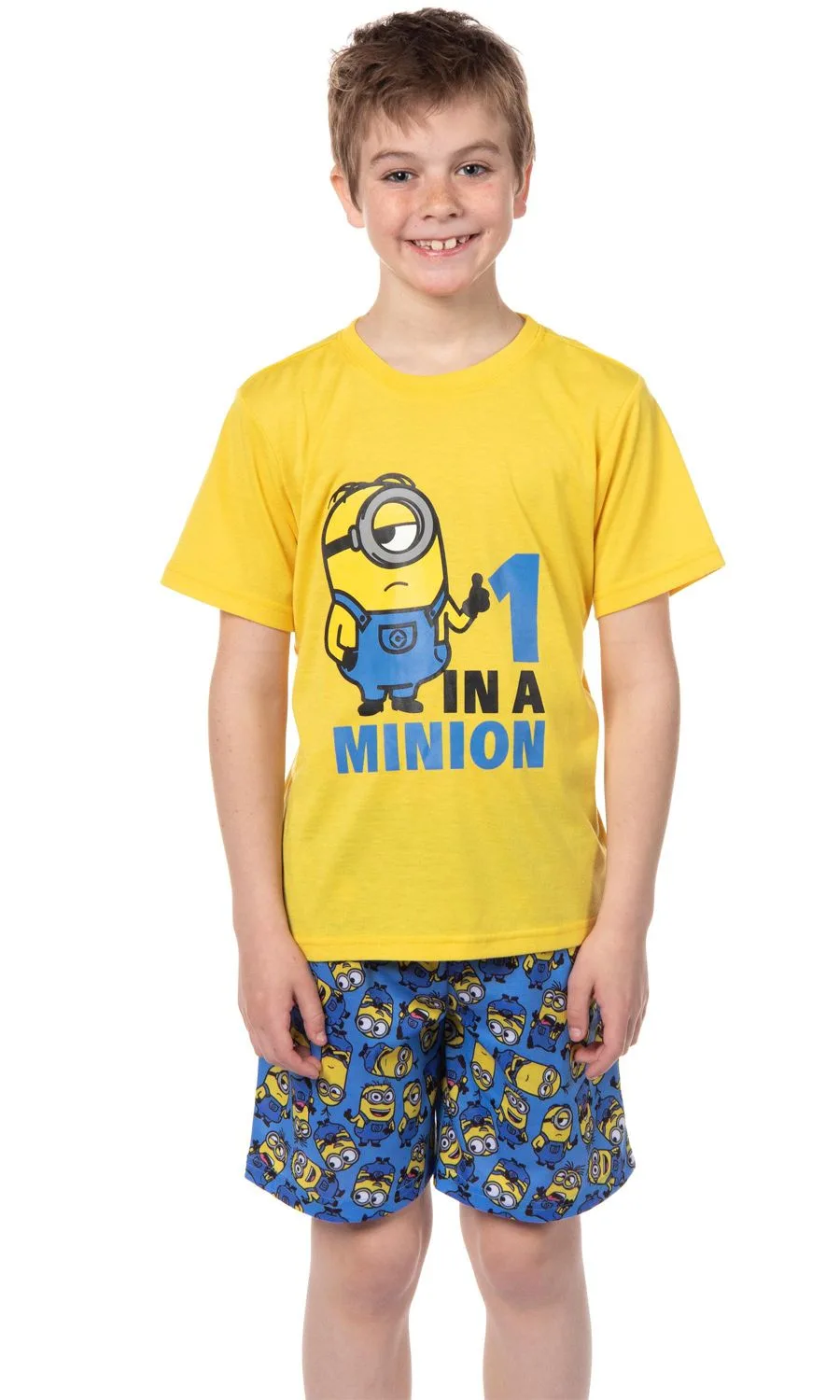 Детский пижамный комплект "Миньоны 1 из 2" для мальчиков Despicable Me, желтый