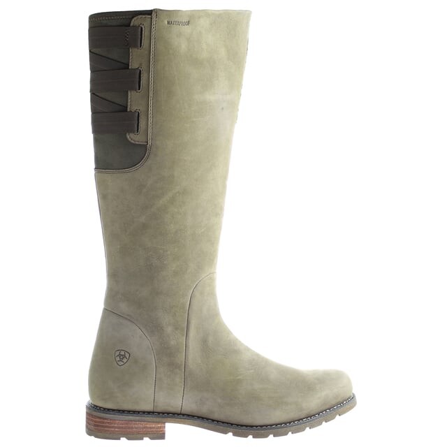 Женские сапоги Ariat Clara h20 высокие кожаные, оливковый