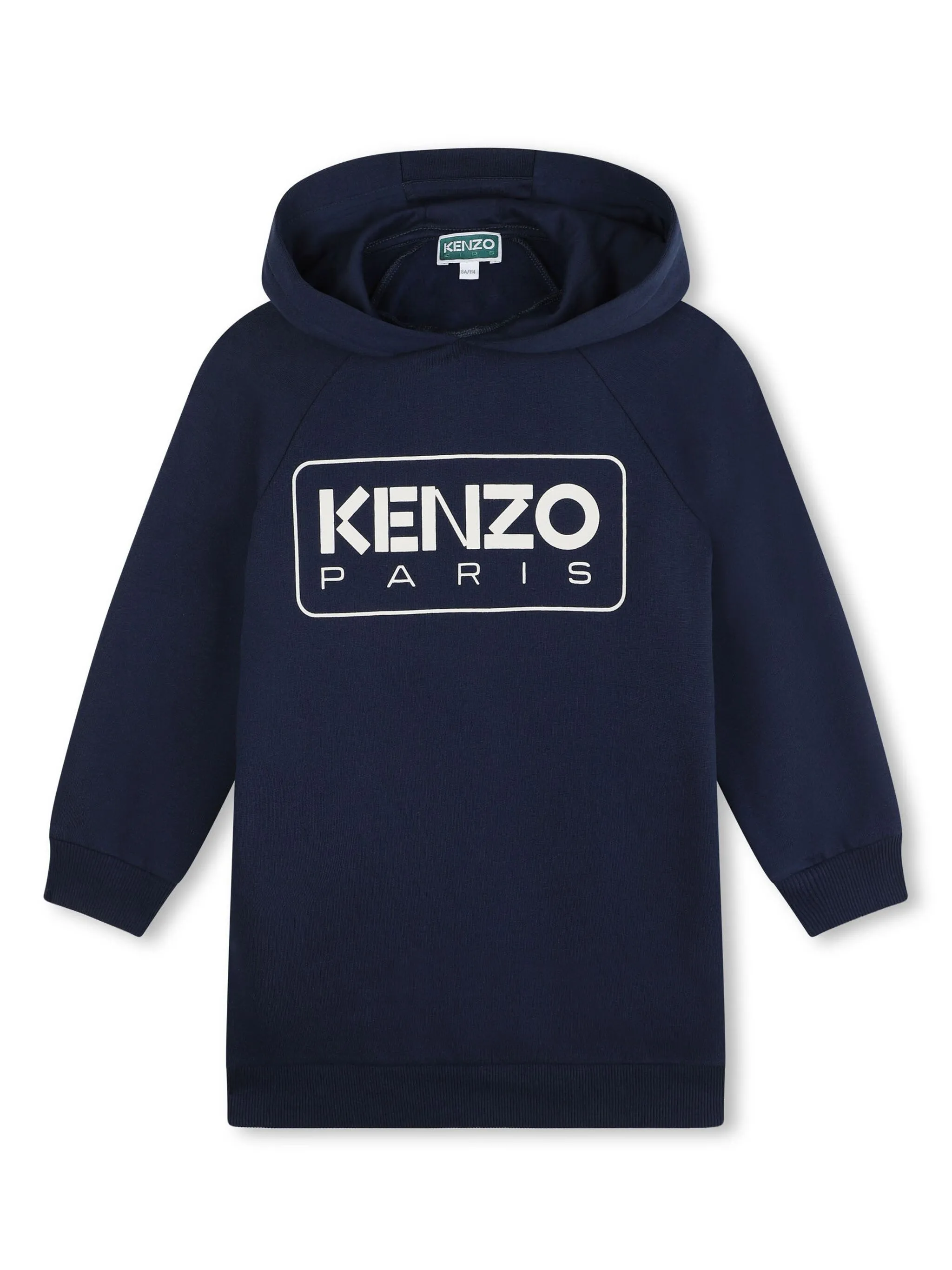 Платье-худи с логотипом Kenzo Kids, синий — фото 2