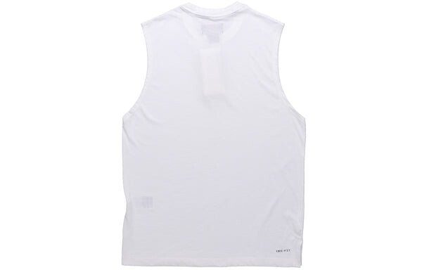 Майка Air Jordan Training Sports Quick-dry Knit Round Collar Vest Men's White, белый — фото 2