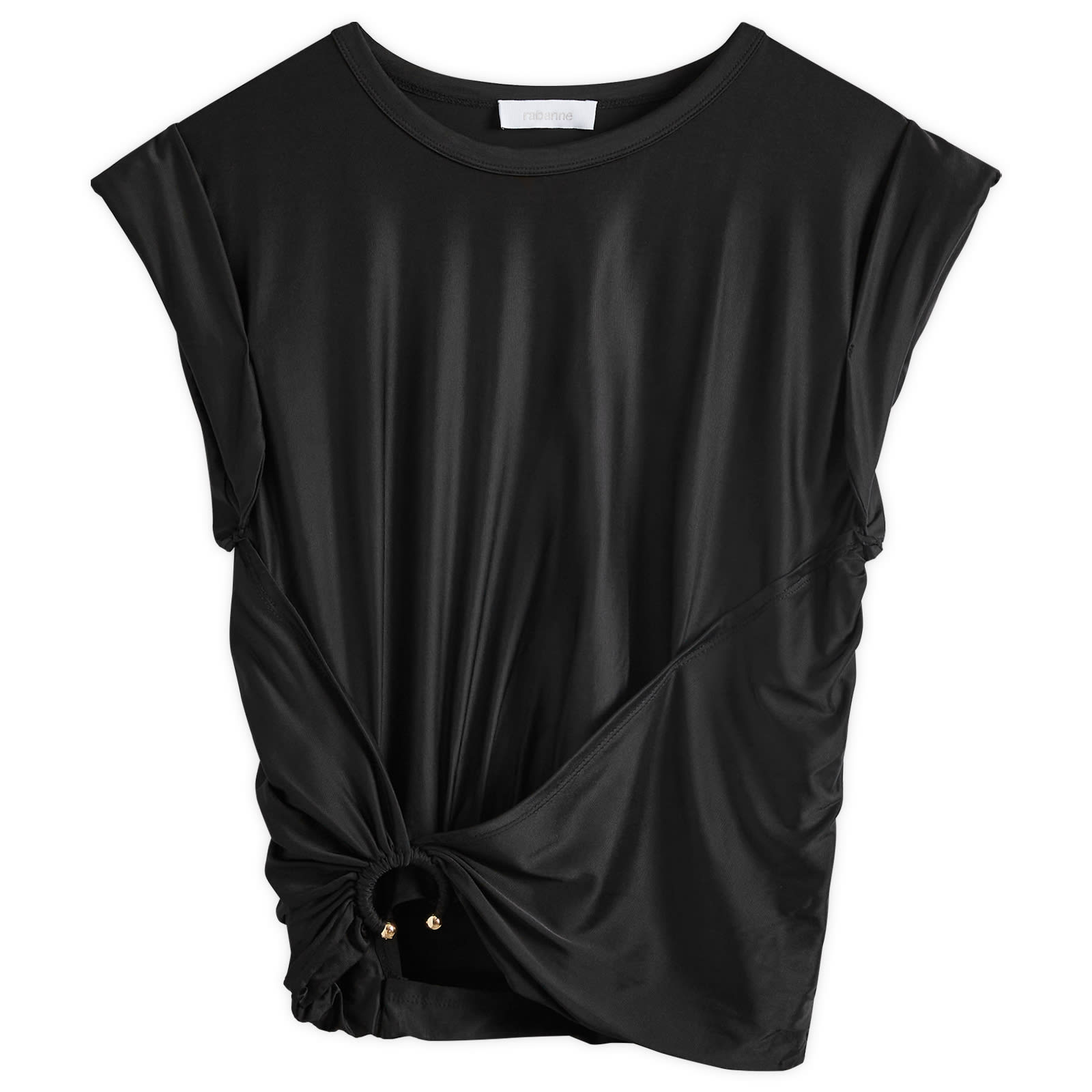 

Топ Paco Rabanne Embellished T-Shirt, черный