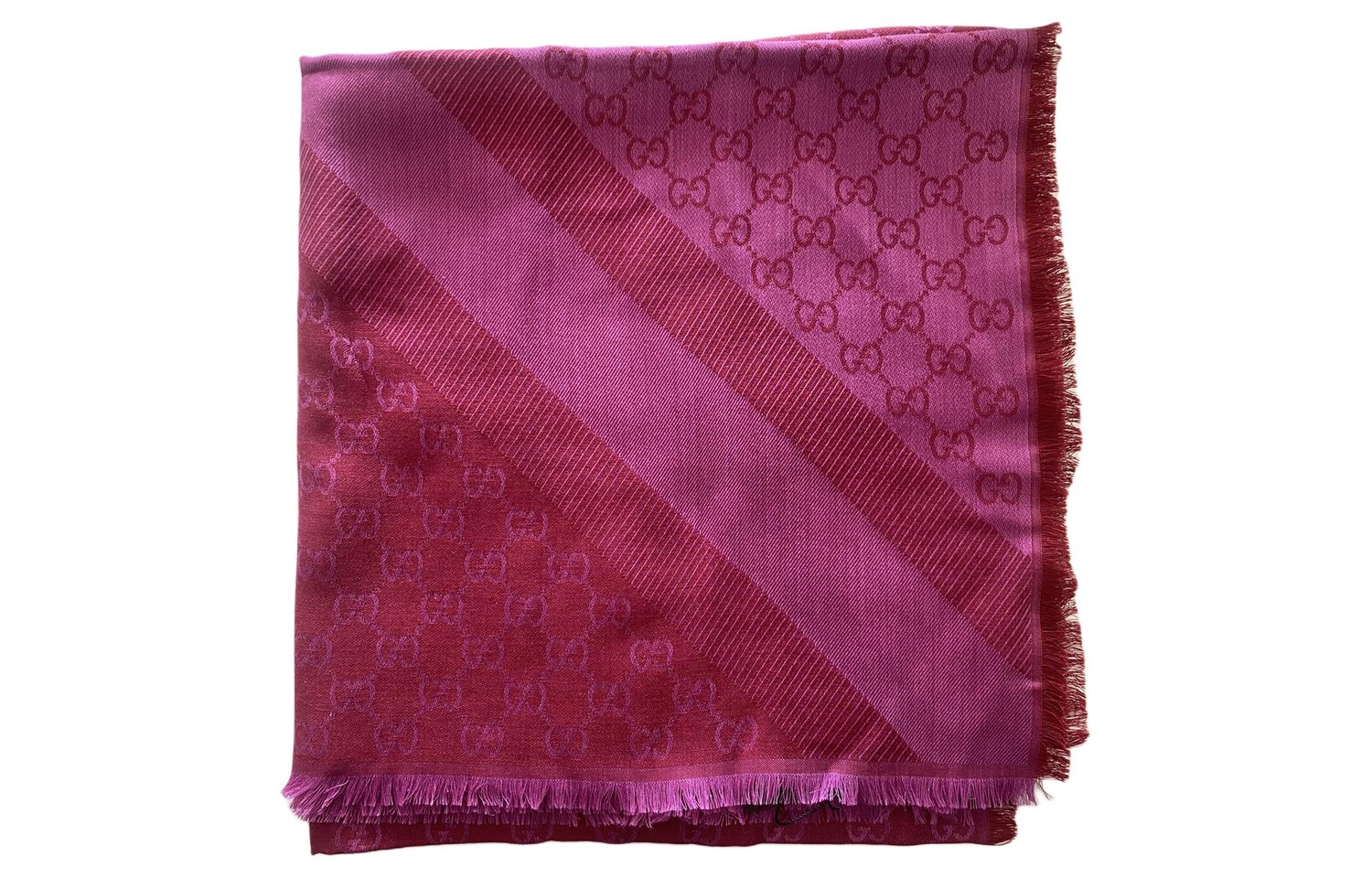 

Шарф вязаный Gucci женский, красно-розовый