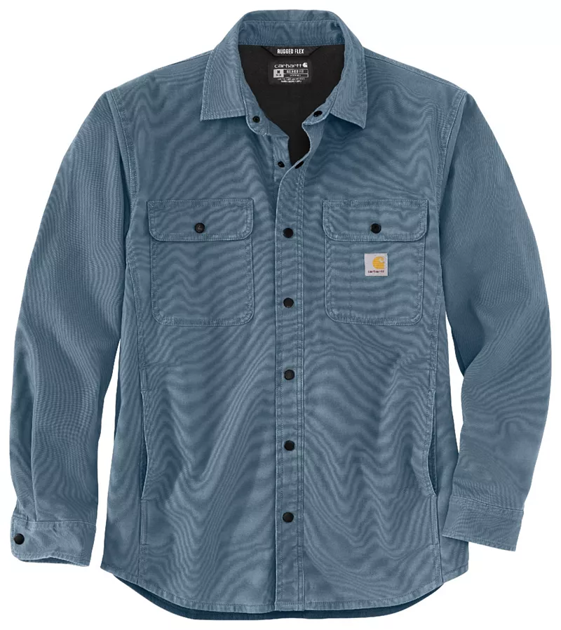 

Мужская куртка-рубашка Carhartt на флисовой подкладке, цвет Thundercloud