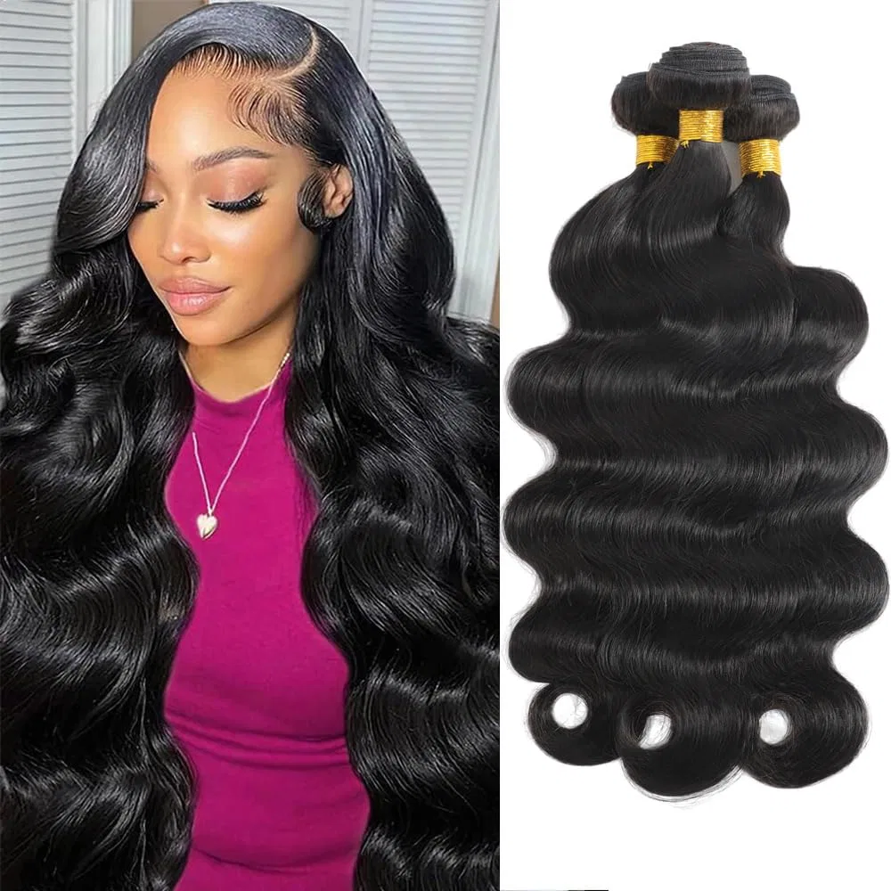 Натуральные бразильские волосы для наращивания «Body Wave» 16, 18, 20 дюймов Elee'S Hair, 3 Bundles