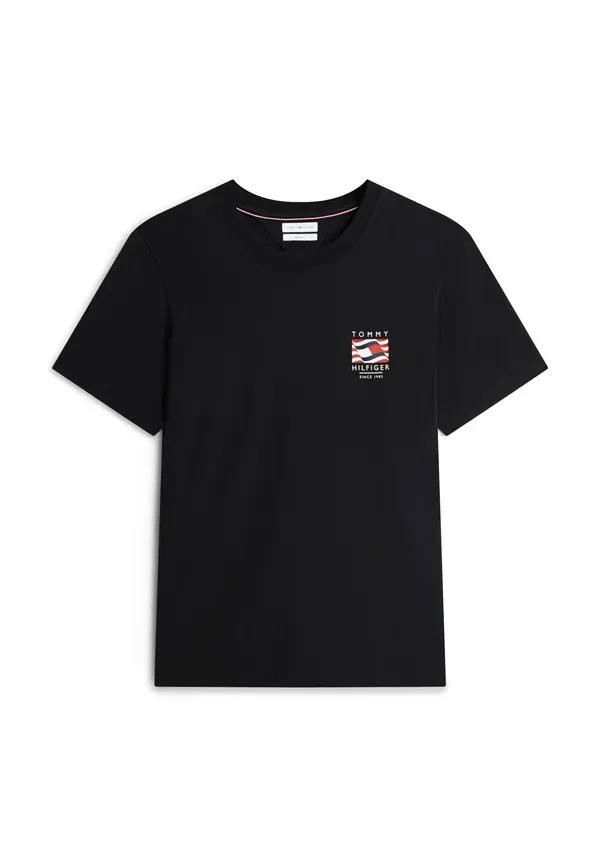 Футболка Tommy Hilfiger Americana graphic logo tee print, черный — фото 4