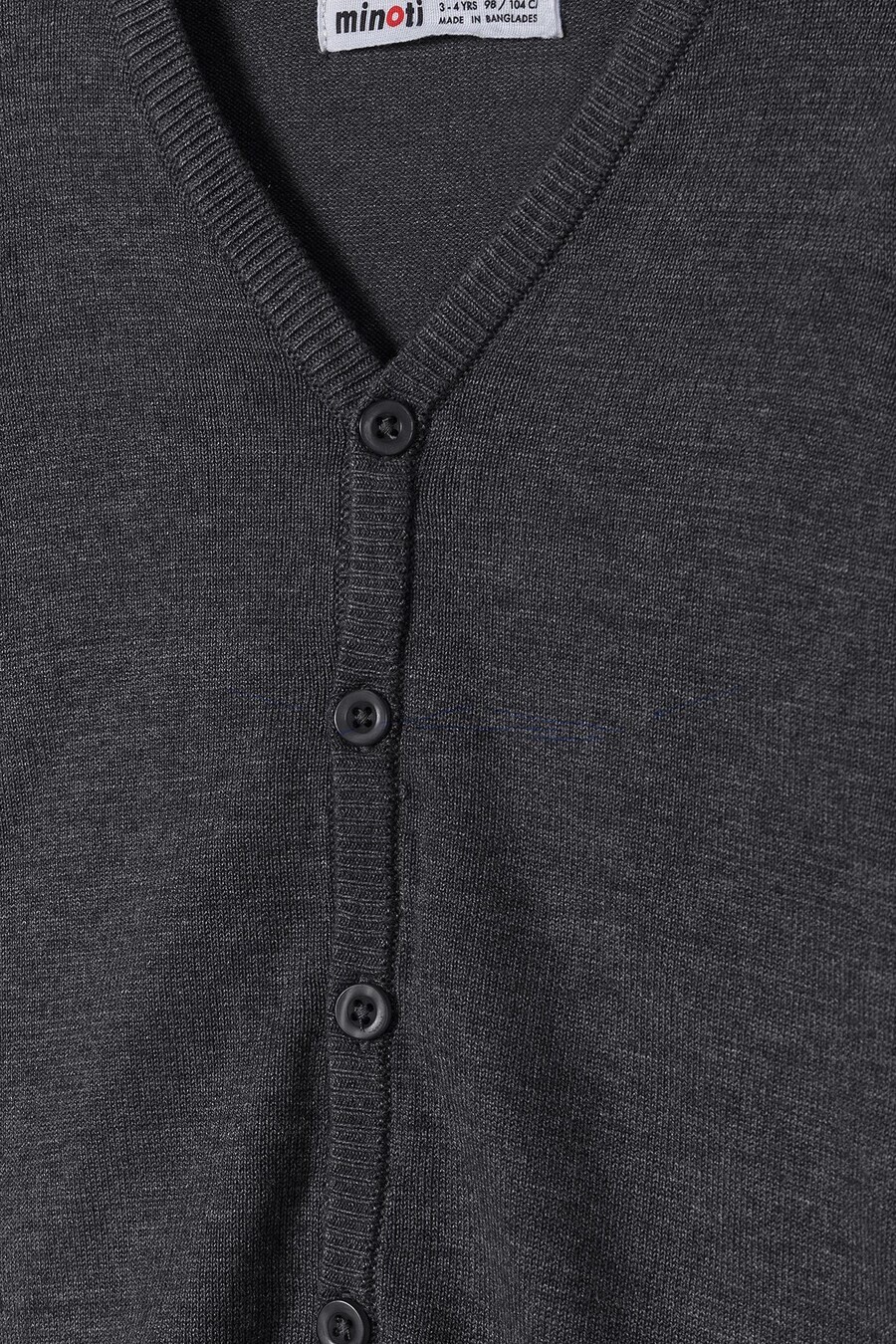 Кардиган MINOTI Knit Cardigan, антрацит/светло-серый — фото 3