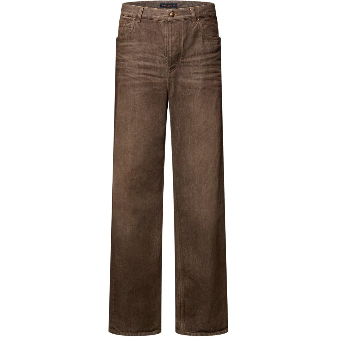 LOUIS VUITTON Джинсы Men's Bronze Moderate Straight Fit