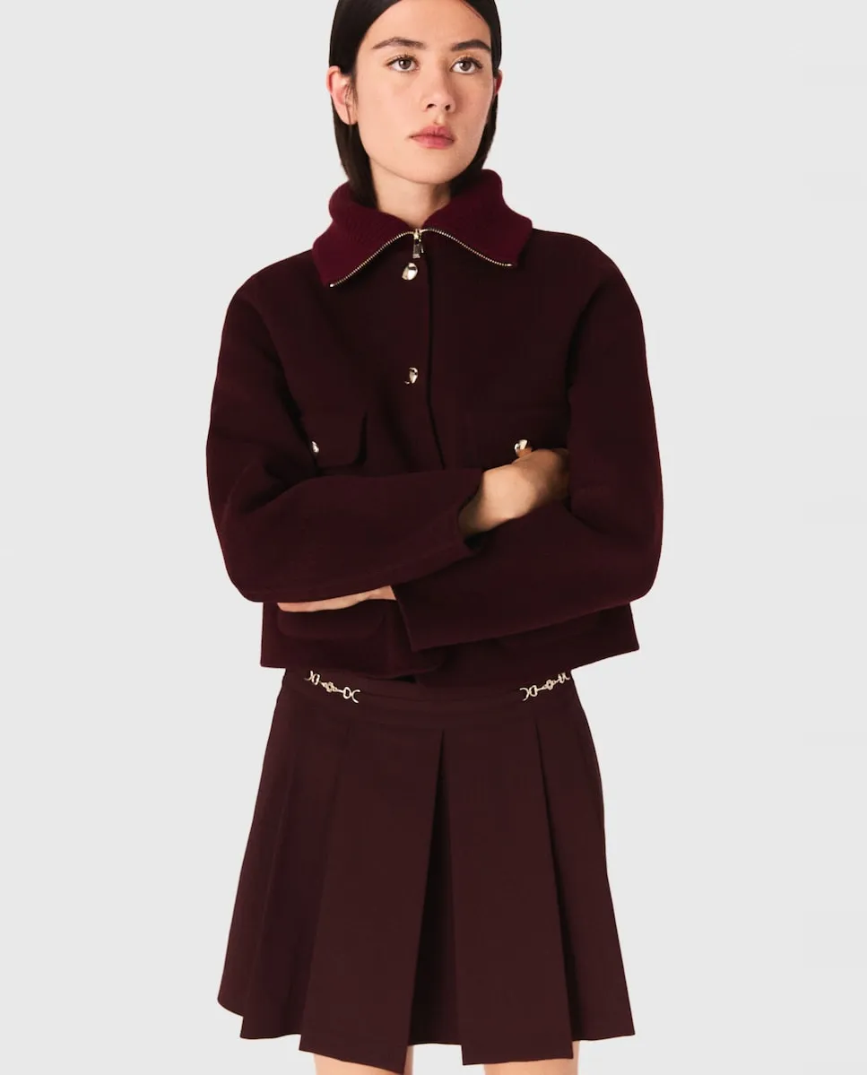 

Женская короткая двусторонняя куртка Maje, бордовый