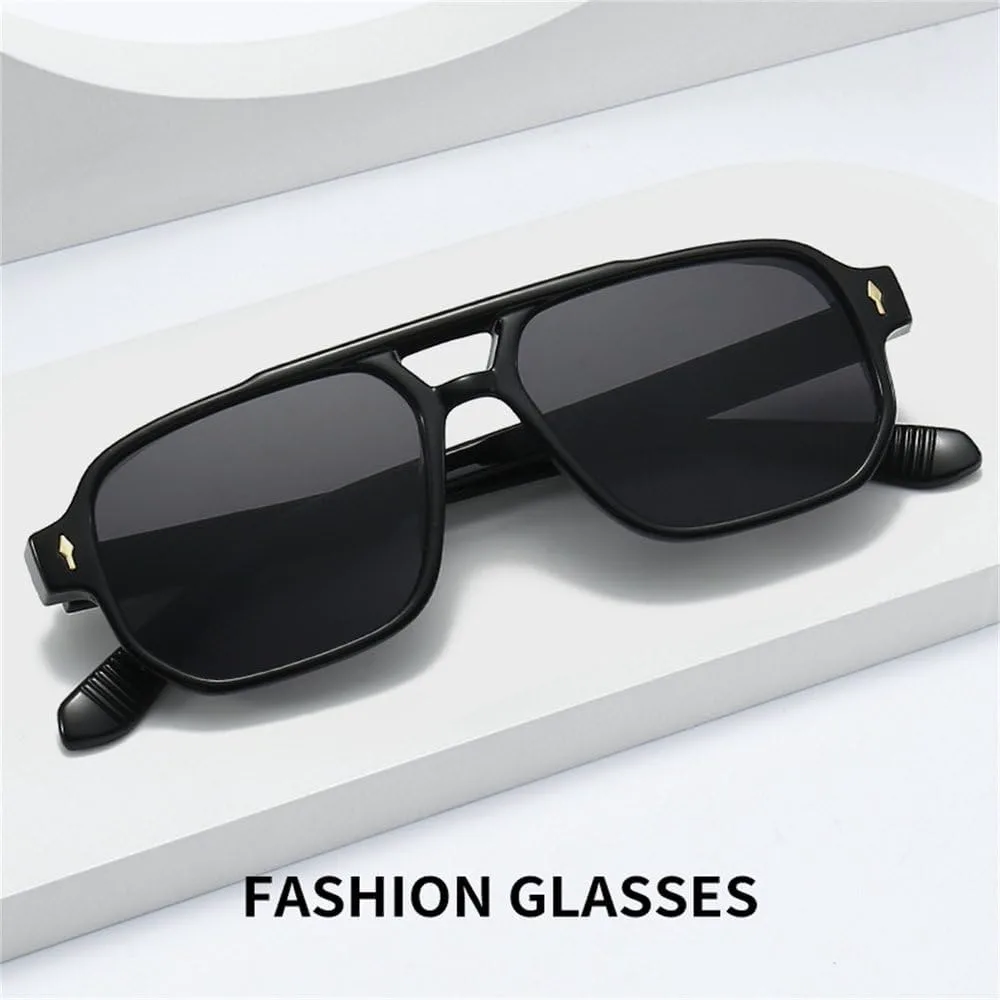 

Ретро-солнцезащитные очки с двойным слоем для женщин и мужчин, модные солнцезащитные очки в трендовых цветах, защита от ультрафиолета UV400 JWMSXYQR, Grey Grey