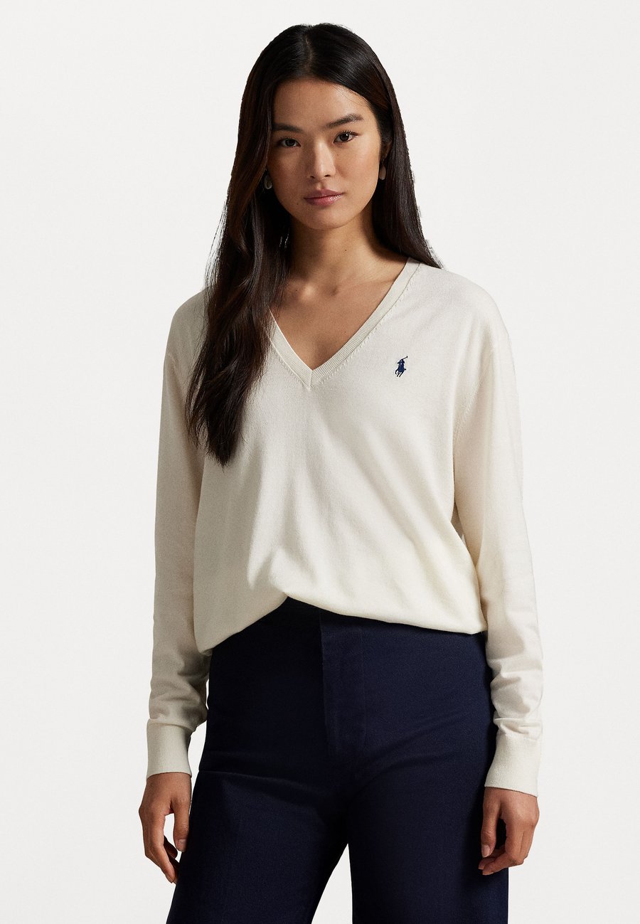 

Джемпер Polo Ralph Lauren COTTON V-NECK SWEATER, Collection Cream/Off-White