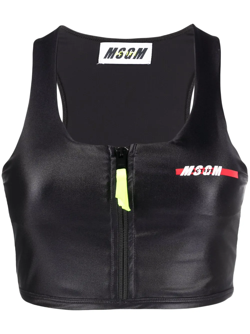 

Спортивный бюстгальтер с логотипом MSGM, черный