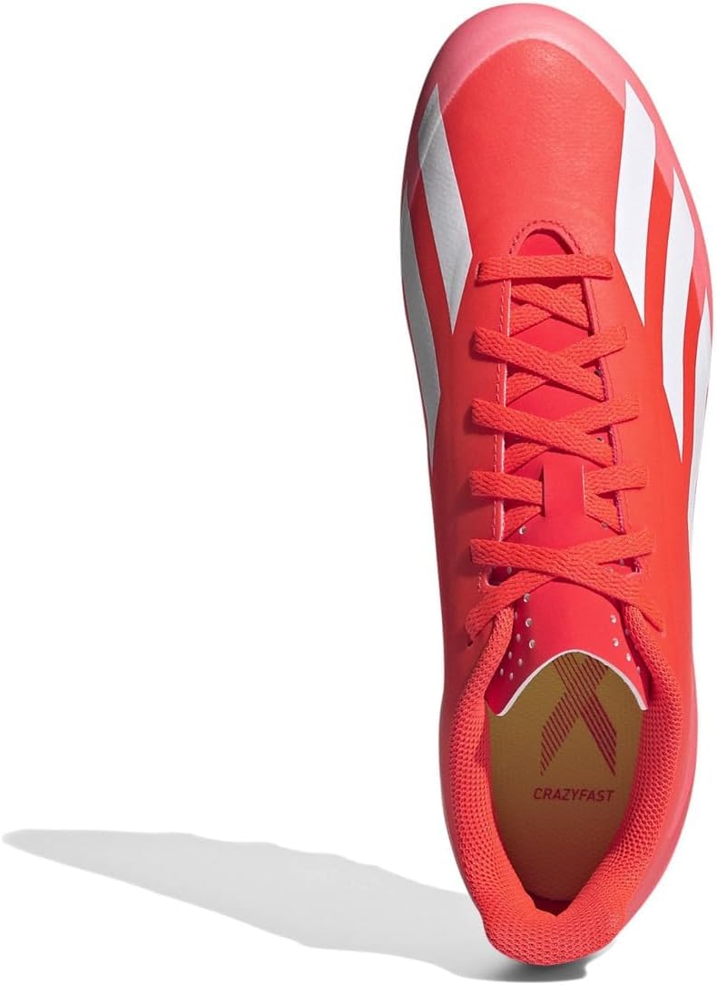 Ботинки Adidas для взрослых унисекс X Crazyfast Club для твердого грунта, белый/красный/желтый — фото 2