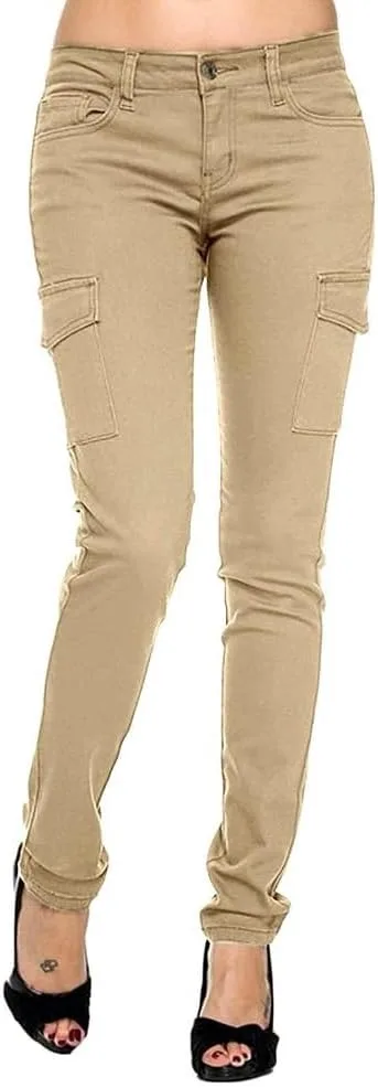 

Jack David/Wax Jeans/Lucy Jeans Женские карго-штаны Stretch Solid Casual Skinny JEANS FOR LOVE