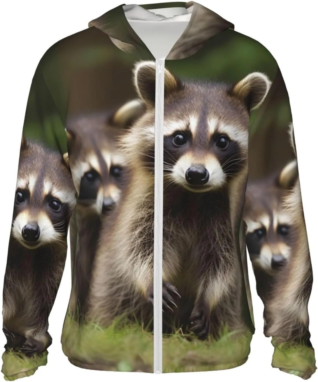 

UPF 50+ легкая куртка на молнии с капюшоном для защиты от солнца, длинный рукав, для женщин и мужчин LHBWCVN