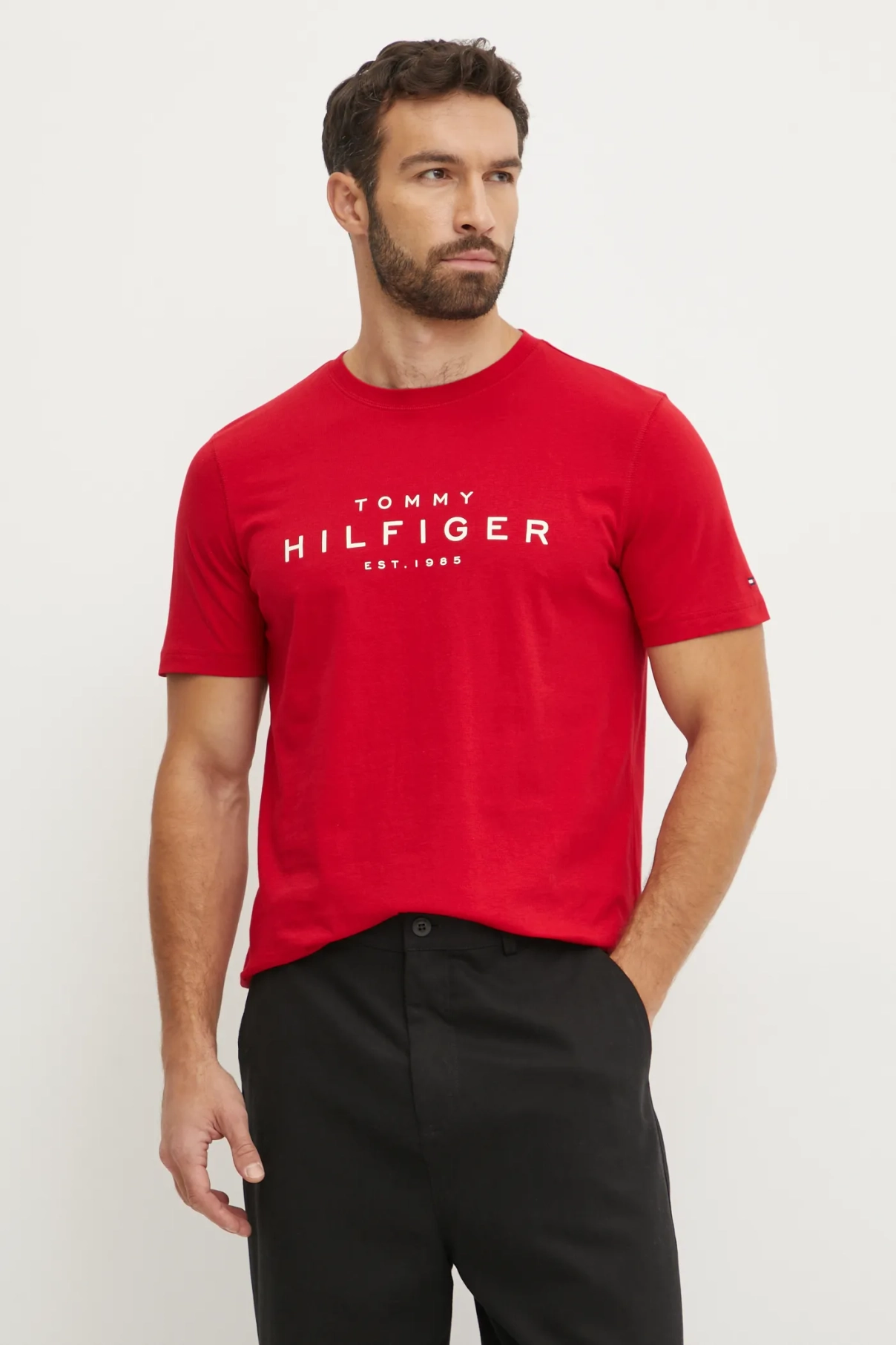 

Хлопковая футболка Tommy Hilfiger, красный